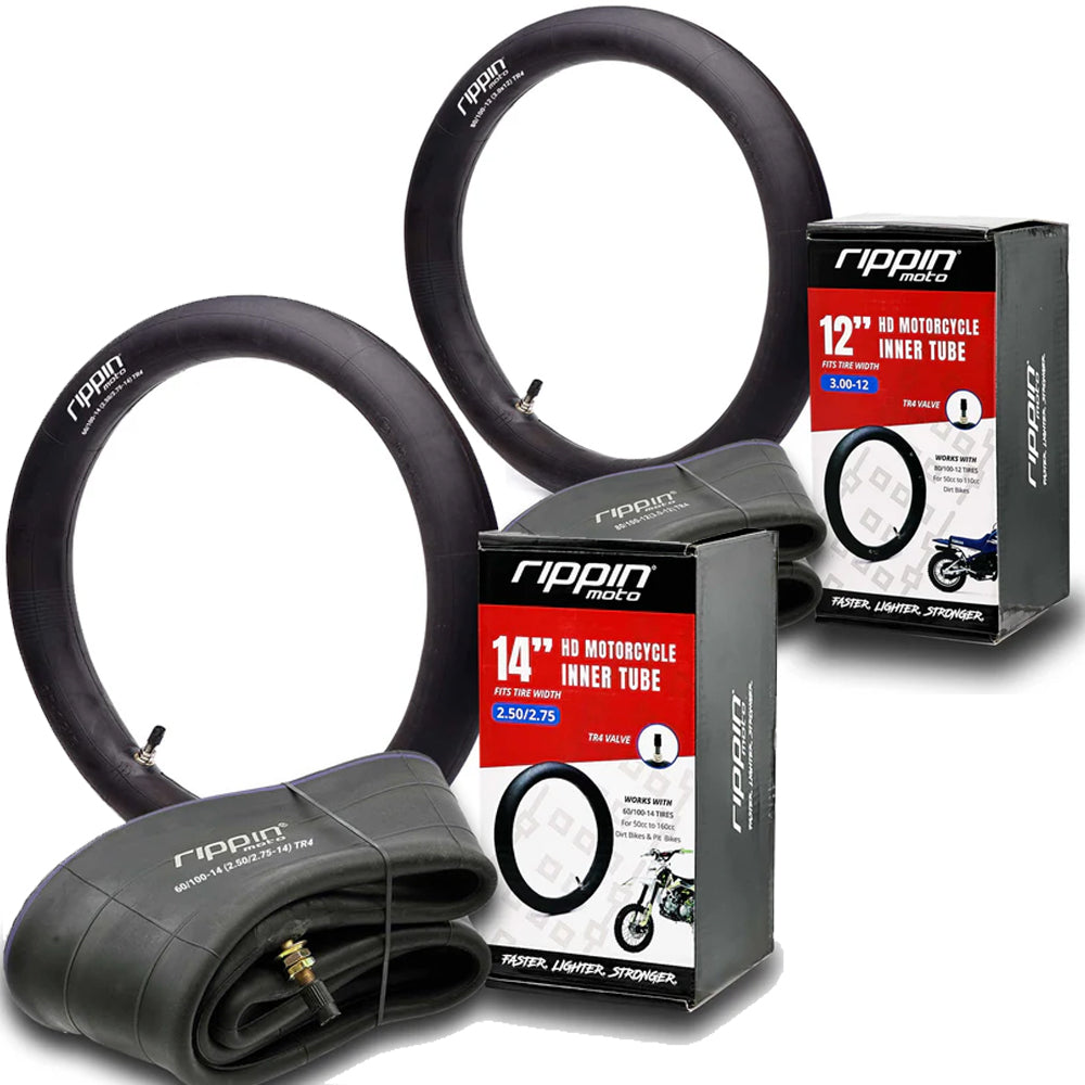 Rippin Moto Heavy-Duty Inner Tubes - Front & Rear Combo Pack | for Mini moto & pit bike | By Rippin Moto