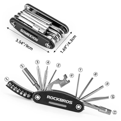 ROCKBROS 16-in-1 Foldable Repair Tool | for Emotos & e-Bicycles