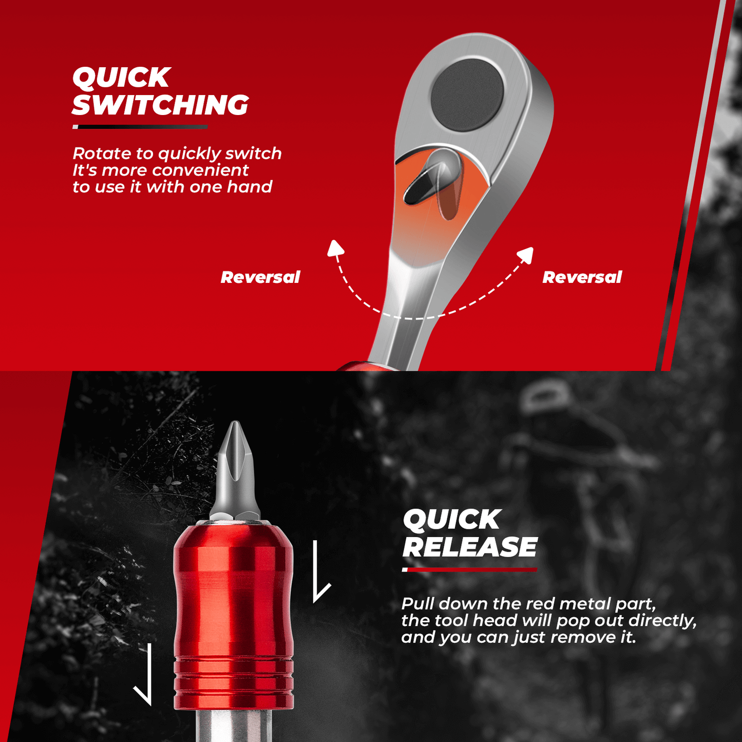ROCKBROS 72-Tooth Ratchet Wrench Set | eBicycle, emoto Maintenance