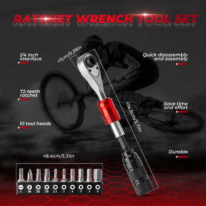 ROCKBROS 72-Tooth Ratchet Wrench Set | eBicycle, emoto Maintenance