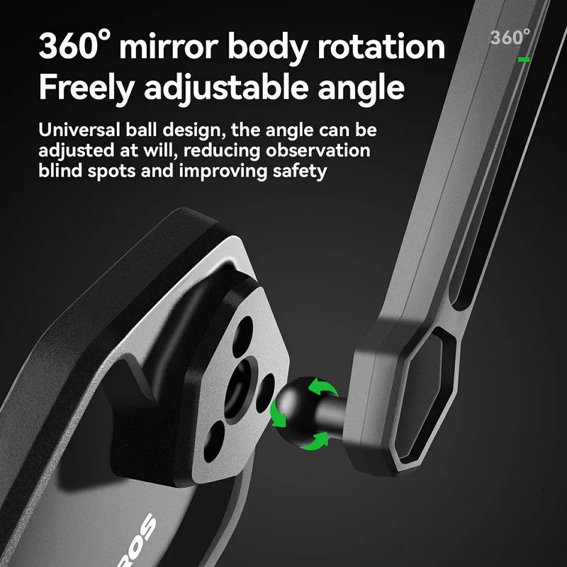 ROCKBROS Anti-Glare Handlebar Mirror | E-Bikes and Flat-Handle Bikes