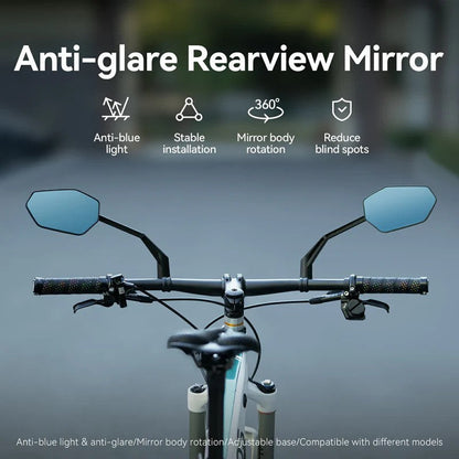 ROCKBROS Anti-Glare Handlebar Mirror | E-Bikes and Flat-Handle Bikes
