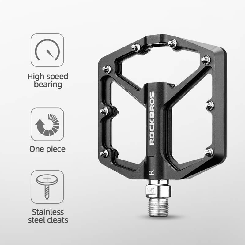 ROCKBROS Aluminum Bearing Pedals | 9/16" Bike Cranks | Electric Mountain, Road & Commuter Bikes