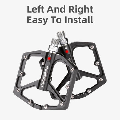 ROCKBROS Aluminum Bearing Pedals | 9/16" Bike Cranks | Electric Mountain, Road & Commuter Bikes