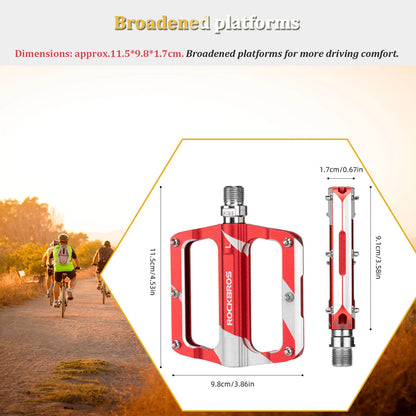 ROCKBROS Aluminum Alloy Pedals | 9/16" Bike Cranks
