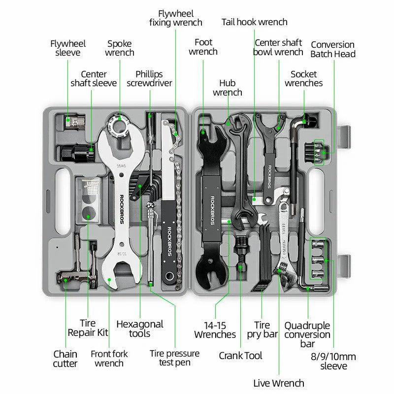 ROCKBROS 44-in-1 Bike Multi-Tool Kit | E -bike,Road and Mountain Bikes