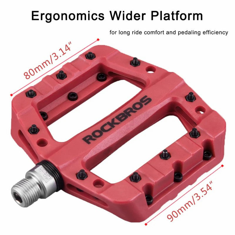 ROCKBROS 12C Nylon Pedals | 9/16" Bike Cranks