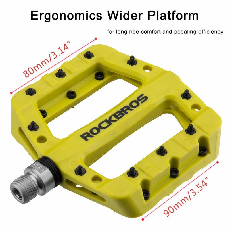 ROCKBROS 12C Nylon Pedals | 9/16" Bike Cranks