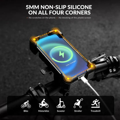 ROCKBROS Full-Wrap Phone Mount | Bike and E-Moto Handlebars