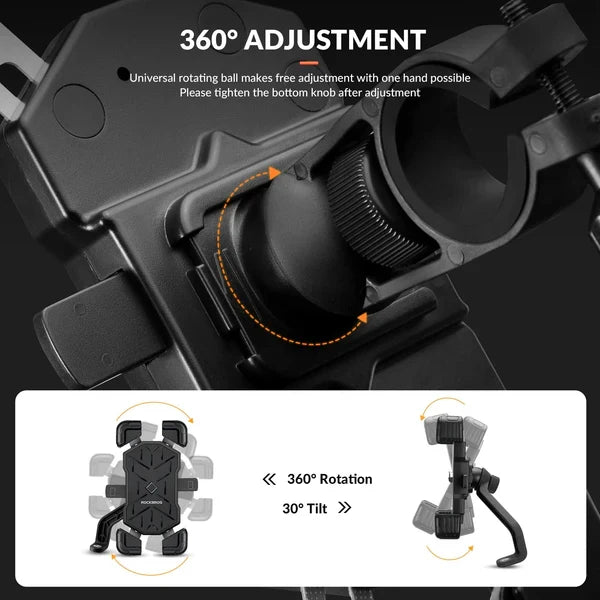 ROCKBROS Full-Wrap Phone Mount | Bike and E-Moto Handlebars