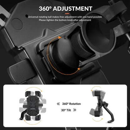 ROCKBROS Full-Wrap Phone Mount | Bike and E-Moto Handlebars