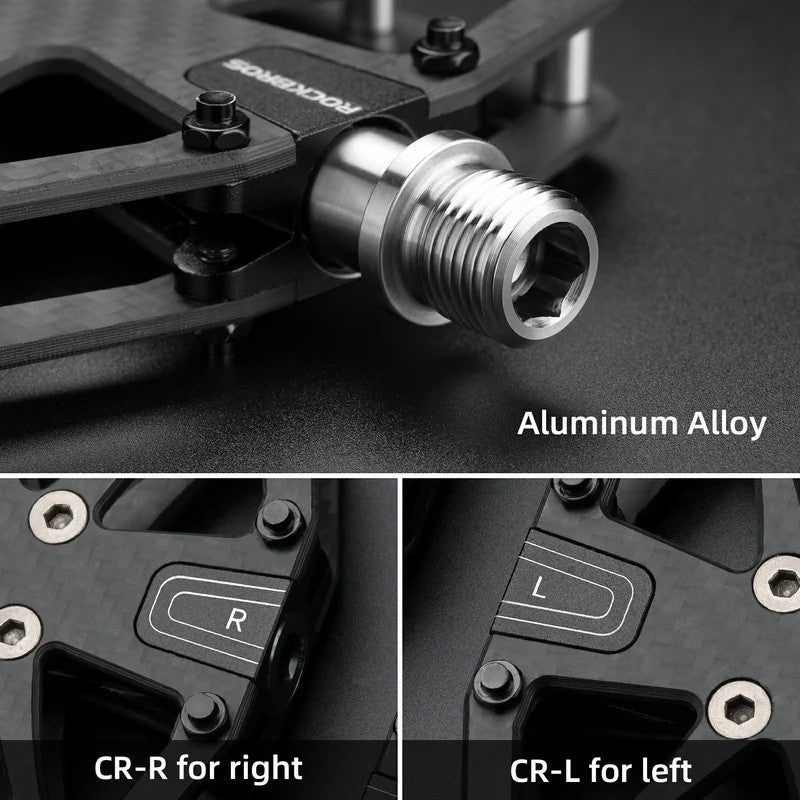 ROCKBROS T700 Carbon Fiber Pedals | Electric Mountain & Commuter Bikes