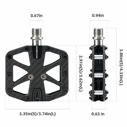 ROCKBROS T700 Carbon Fiber Pedals | Electric Mountain & Commuter Bikes