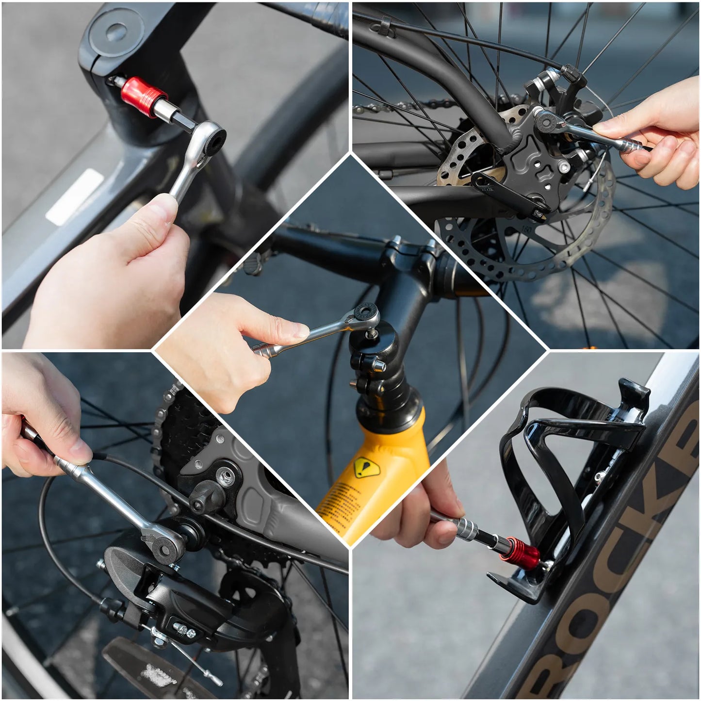 ROCKBROS Folding Ratchet Tool Kit | Bicycle and Home Repairs