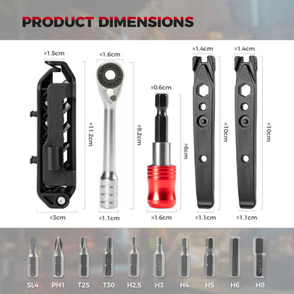 ROCKBROS Folding Ratchet Tool Kit | Bicycle and Home Repairs