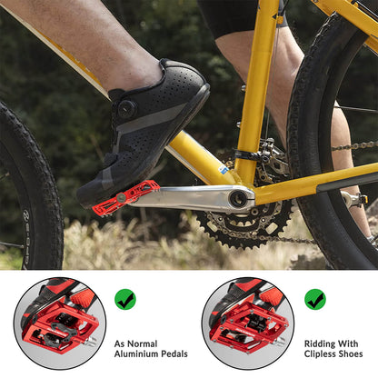 ROCKBROS Dual-Use Clipless &amp; Flat Pedals | E-MTB & Commuter Bikes