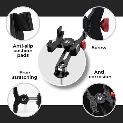 ROCKBROS Aluminum Phone Holder | Handlebar and Stem-Cap Mounts