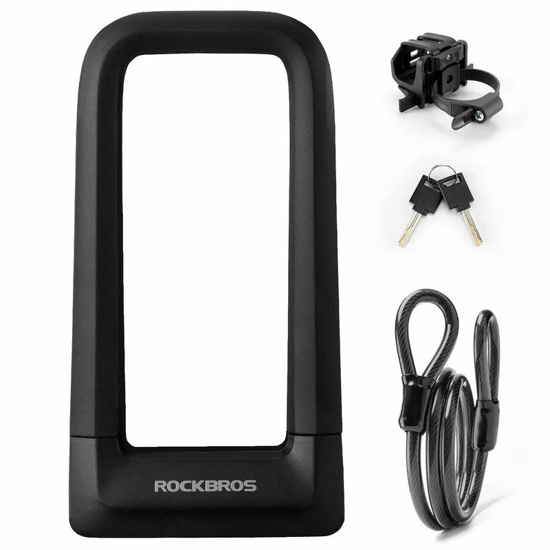 ROCKBROS Heavy-Duty Steel U-Lock | Emoto and E-Bikes