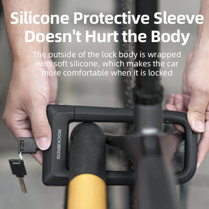 ROCKBROS Heavy-Duty Steel U-Lock | Emoto and E-Bikes