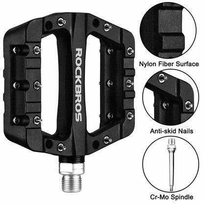ROCKBROS 12C Nylon Pedals | 9/16" Bike Cranks