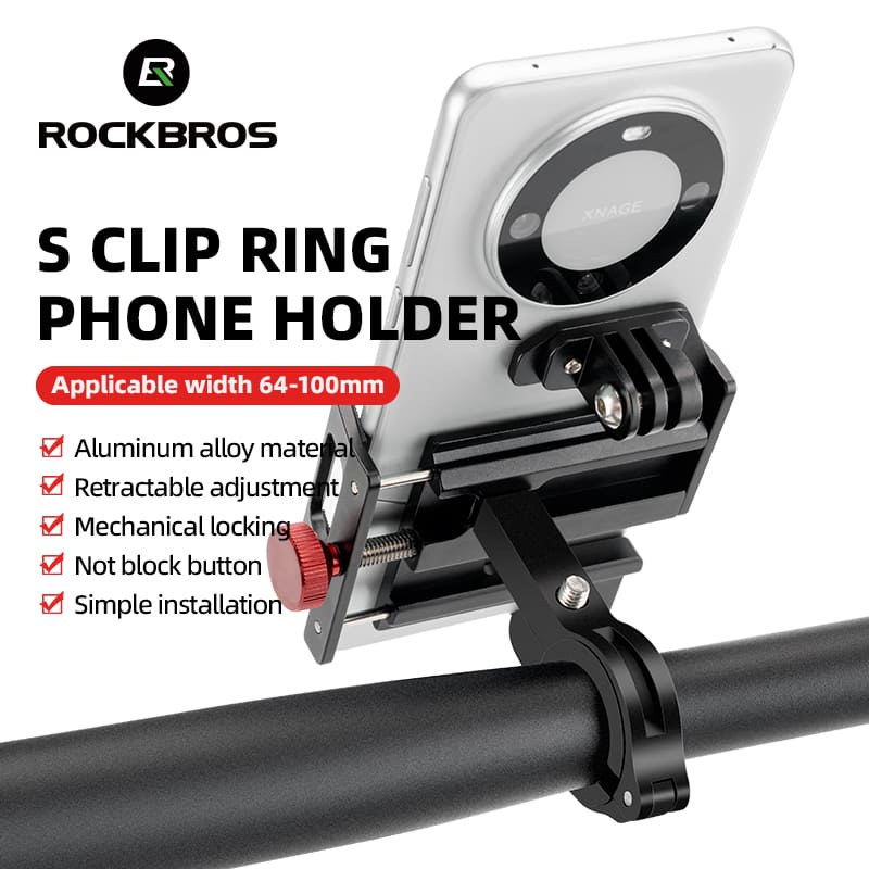 ROCKBROS S-Clamp Phone Mount | E-moto E-Bike Handlebars