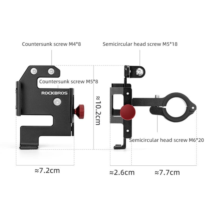 ROCKBROS S-Clamp Phone Mount | E-moto E-Bike Handlebars
