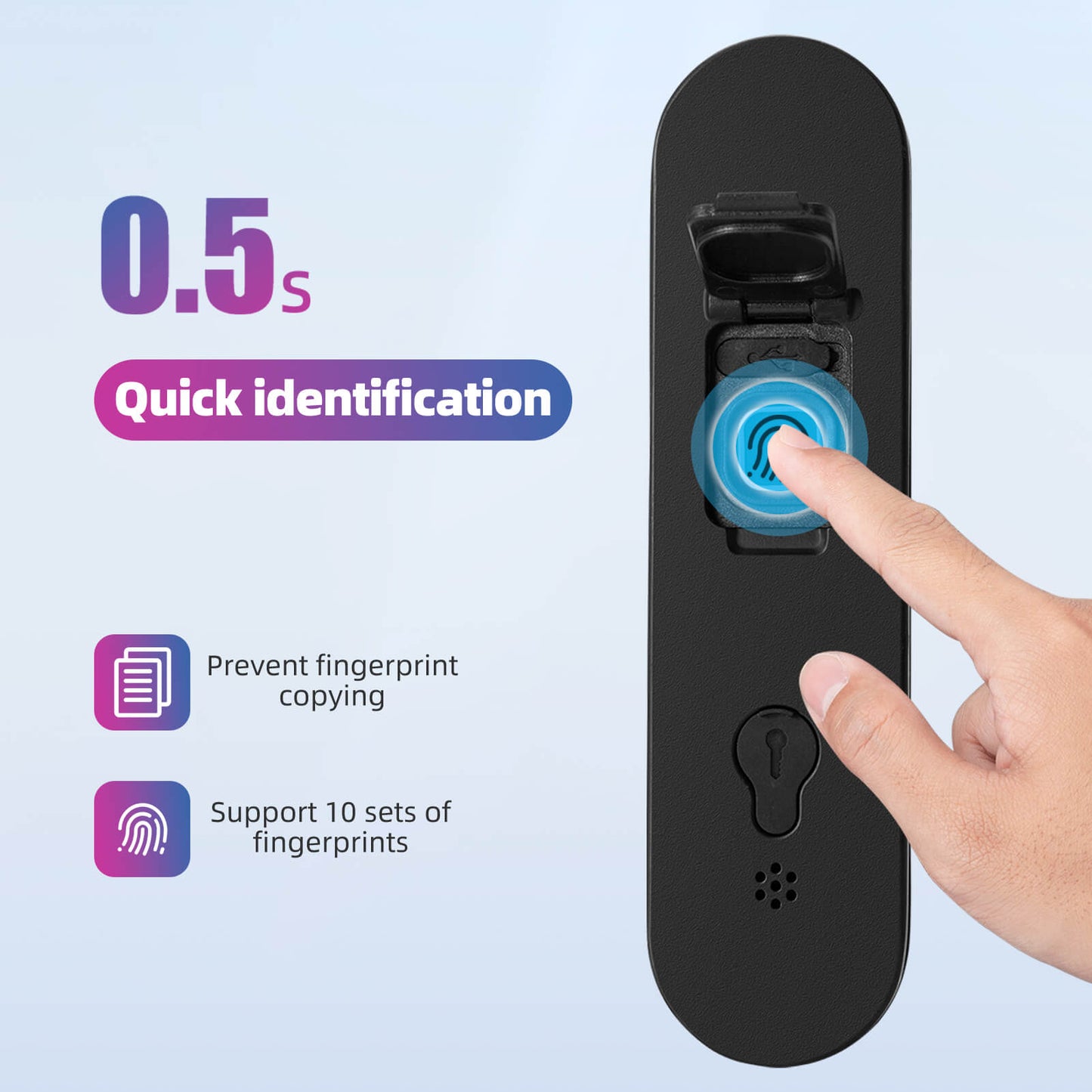 ROCKBROS Smart NFC U-Lock | Keyless eMoto eBicycle Security