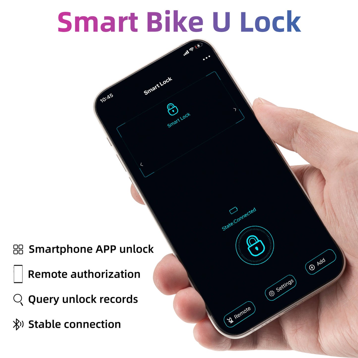 ROCKBROS Smart NFC U-Lock | Keyless eMoto eBicycle Security