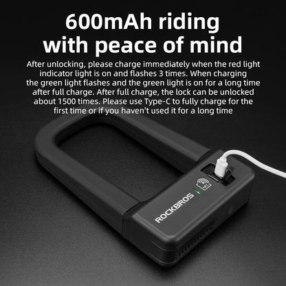 ROCKBROS Smart NFC U-Lock | Keyless eBicycle, emoto Security