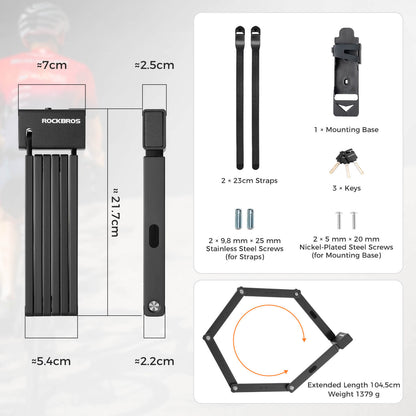 Gold-Rated Folding Bike Lock | E-Bikes and Bicycles