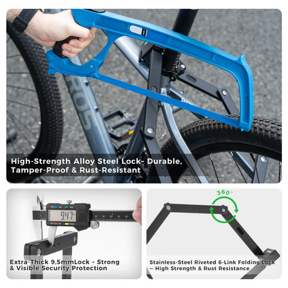 Gold-Rated Folding Bike Lock | E-Bikes and Bicycles