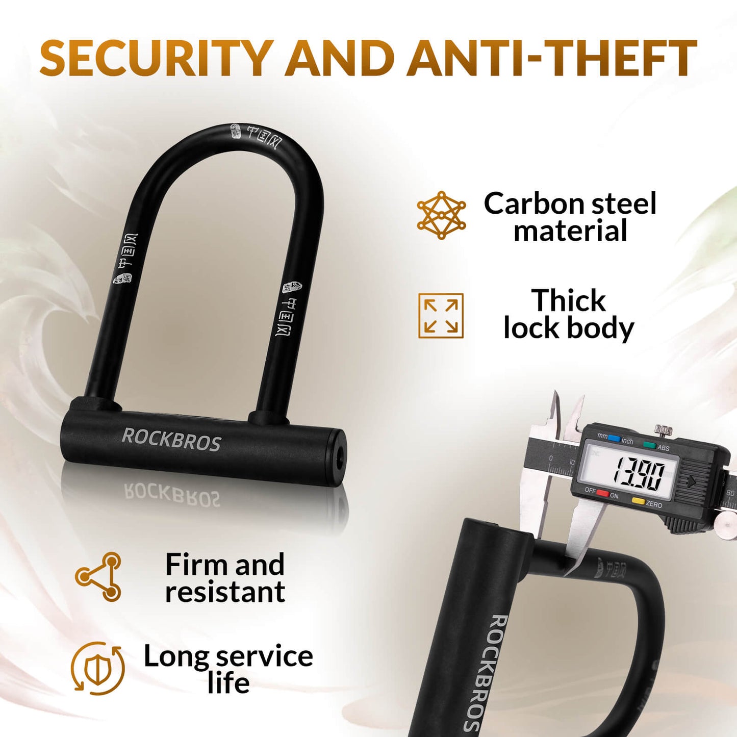 Carbon Steel U-Lock | Bicycle and Everyday Security