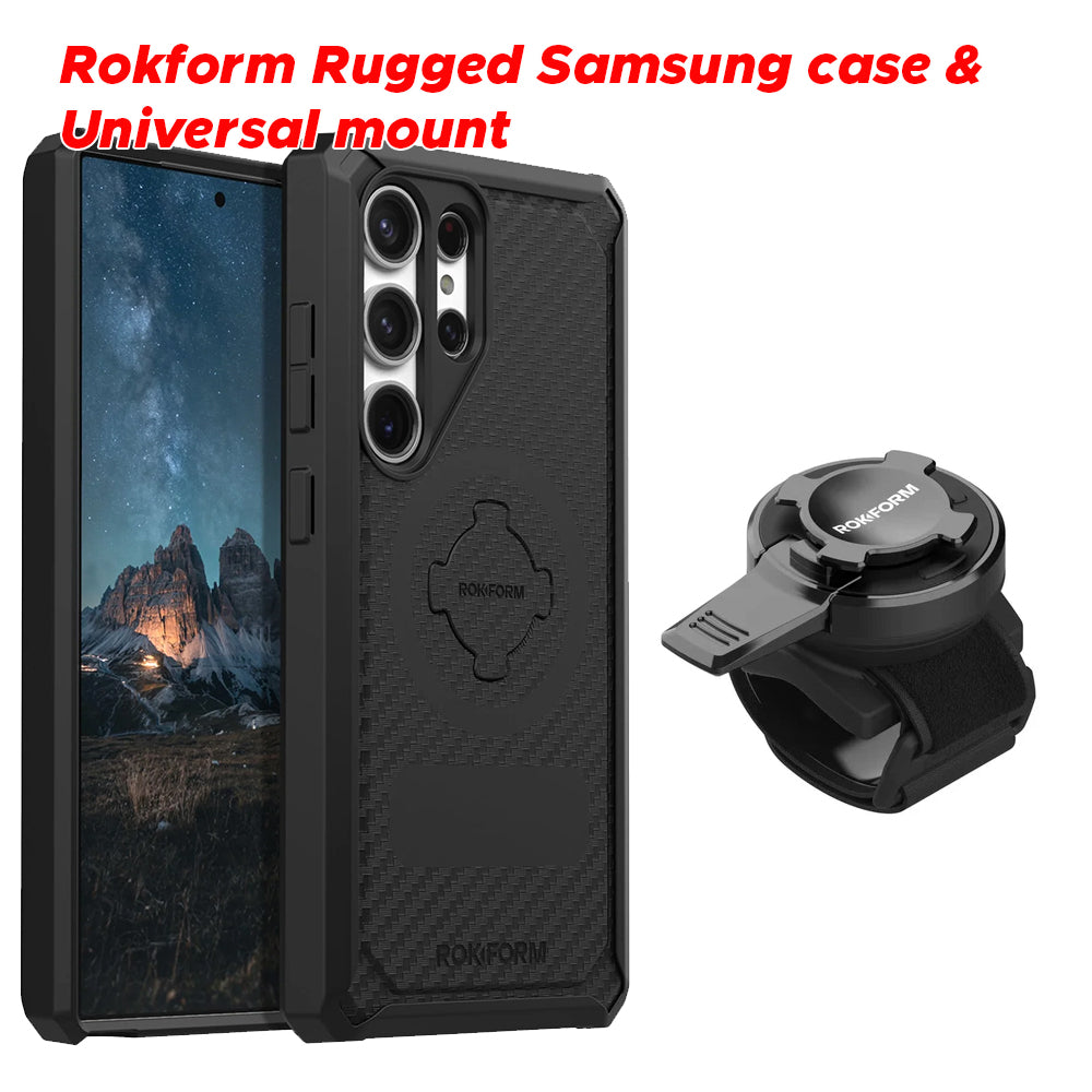 ROKFORM Rugged Case + Universal Mount Bundle | By ROKFORM | For Samsung Galaxy S24 & S25 Series