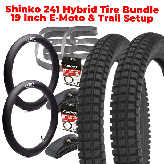 Shinko 241 Hybrid Tire Bundle | 19 Inch E-Moto & Trail Setup