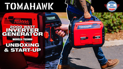 Tomahawk TG2000i 2100W Inverter Generator | Super quiet E-Moto Charging, Camping & Backup Power