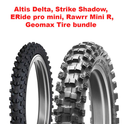 Dunlop Geomax MX34 Front + MX53 Rear Tire Bundle | For Pit Bikes, Mini E-Motos, and Lightweight E-Bikes