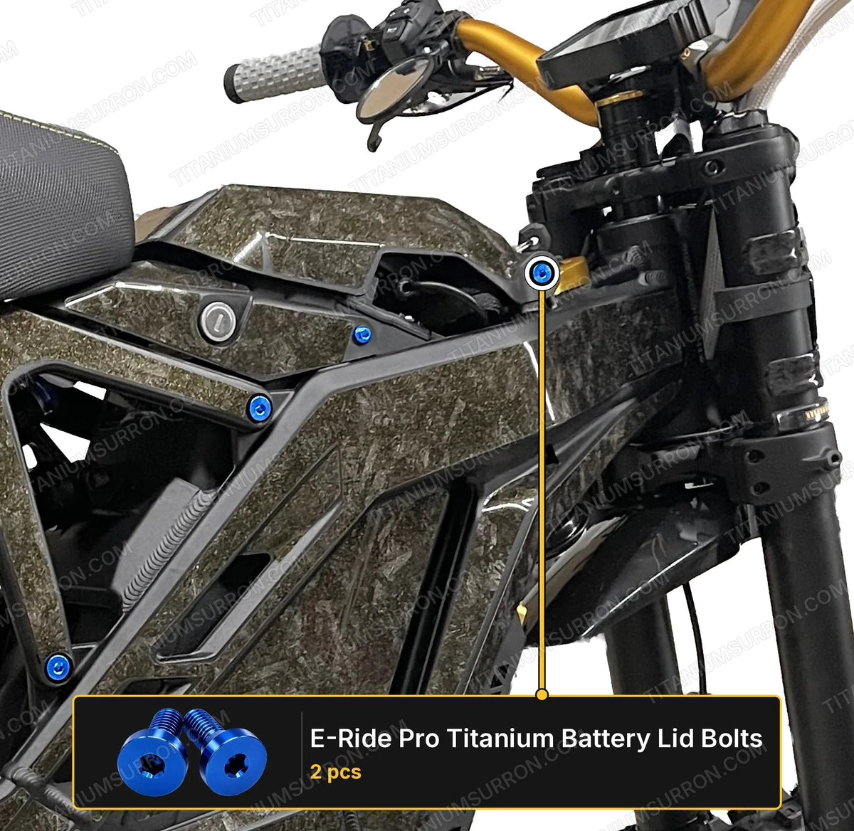 E-Ride Pro SS and S- Titanium Battery Lid Bolts (Two Pcs)