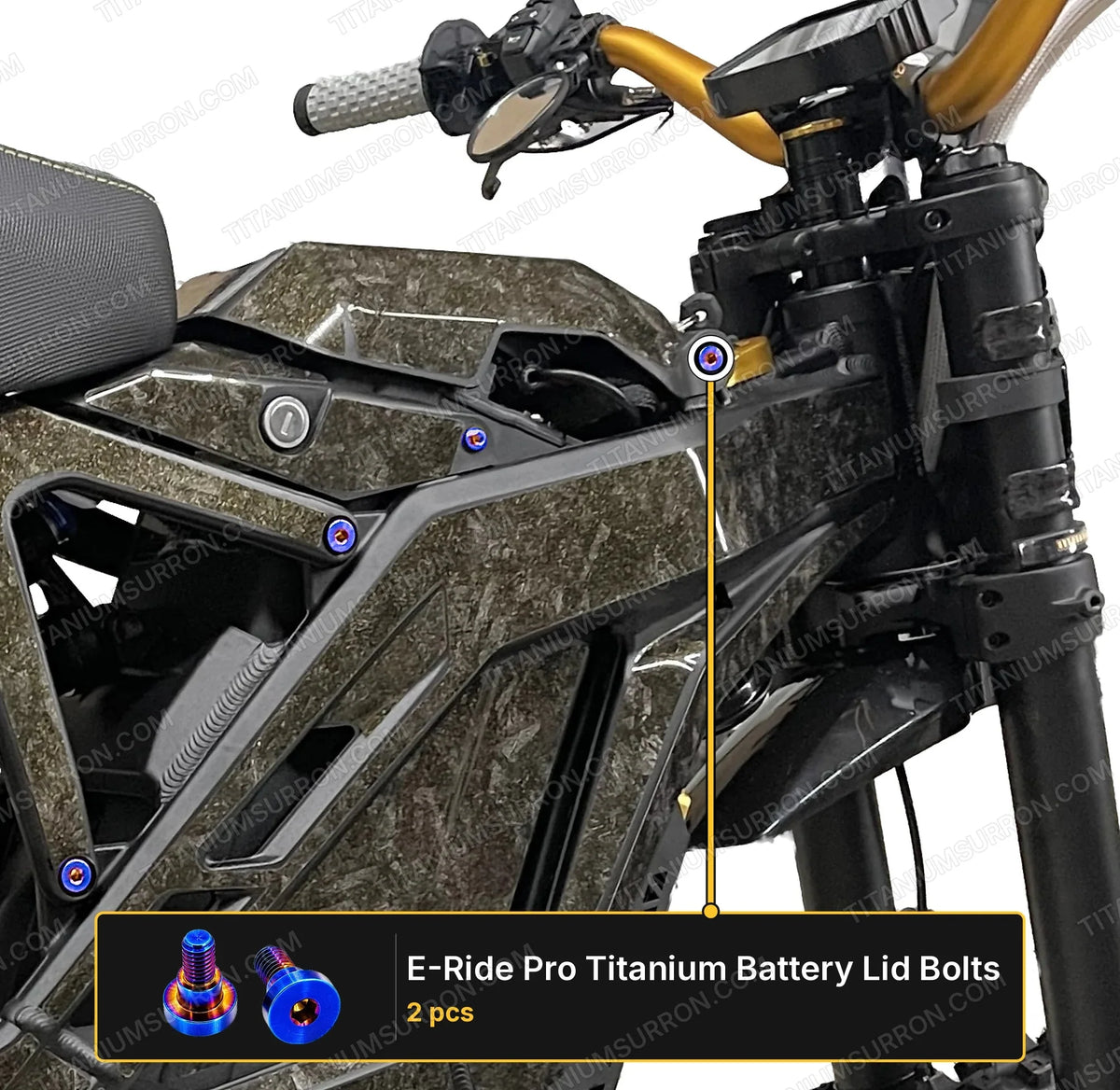 E-Ride Pro SS and S- Titanium Battery Lid Bolts (Two Pcs)