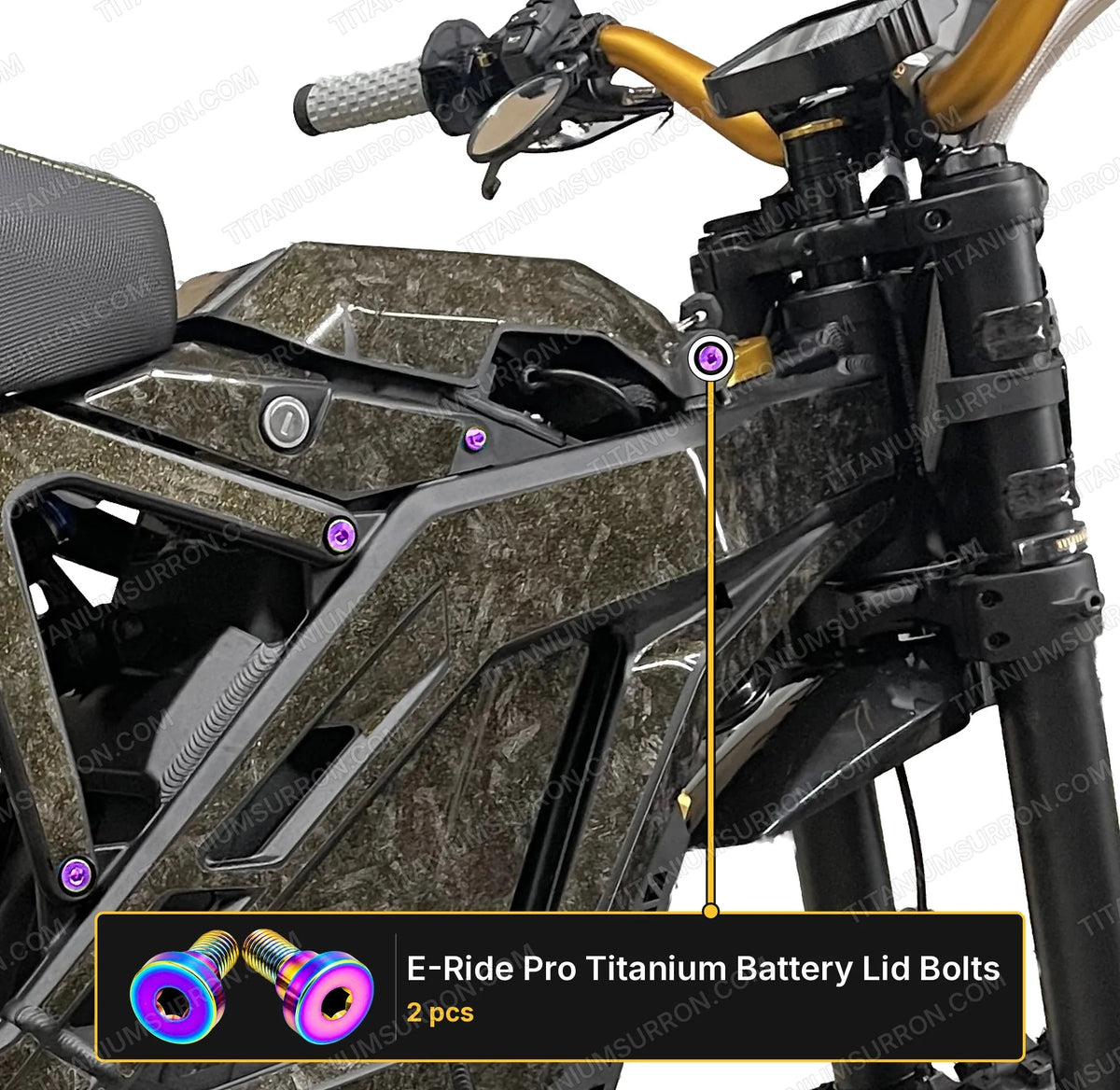 E-Ride Pro SS and S- Titanium Battery Lid Bolts (Two Pcs)
