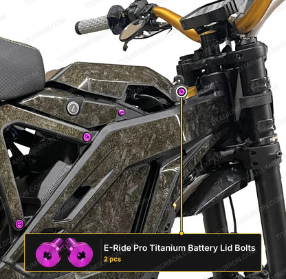 E-Ride Pro SS and S- Titanium Battery Lid Bolts (Two Pcs)