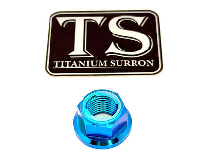 Titanium Rear Axle Nut - E-Moto - M12 / M14 Metal Locking Nut
