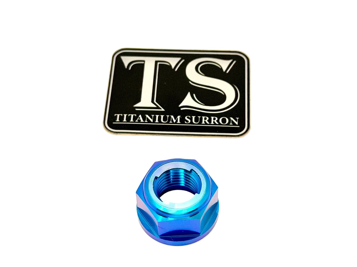 Titanium Rear Axle Nut - E-Moto - M12 / M14 Metal Locking Nut