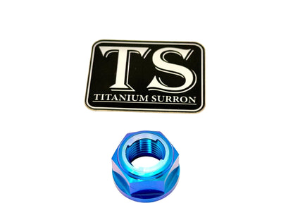 Titanium Rear Axle Nut - E-Moto - M12 / M14 Metal Locking Nut