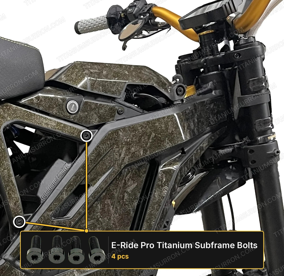 Titanium Seat Subframe Bolts | E-Moto Rear Subframe Hardware