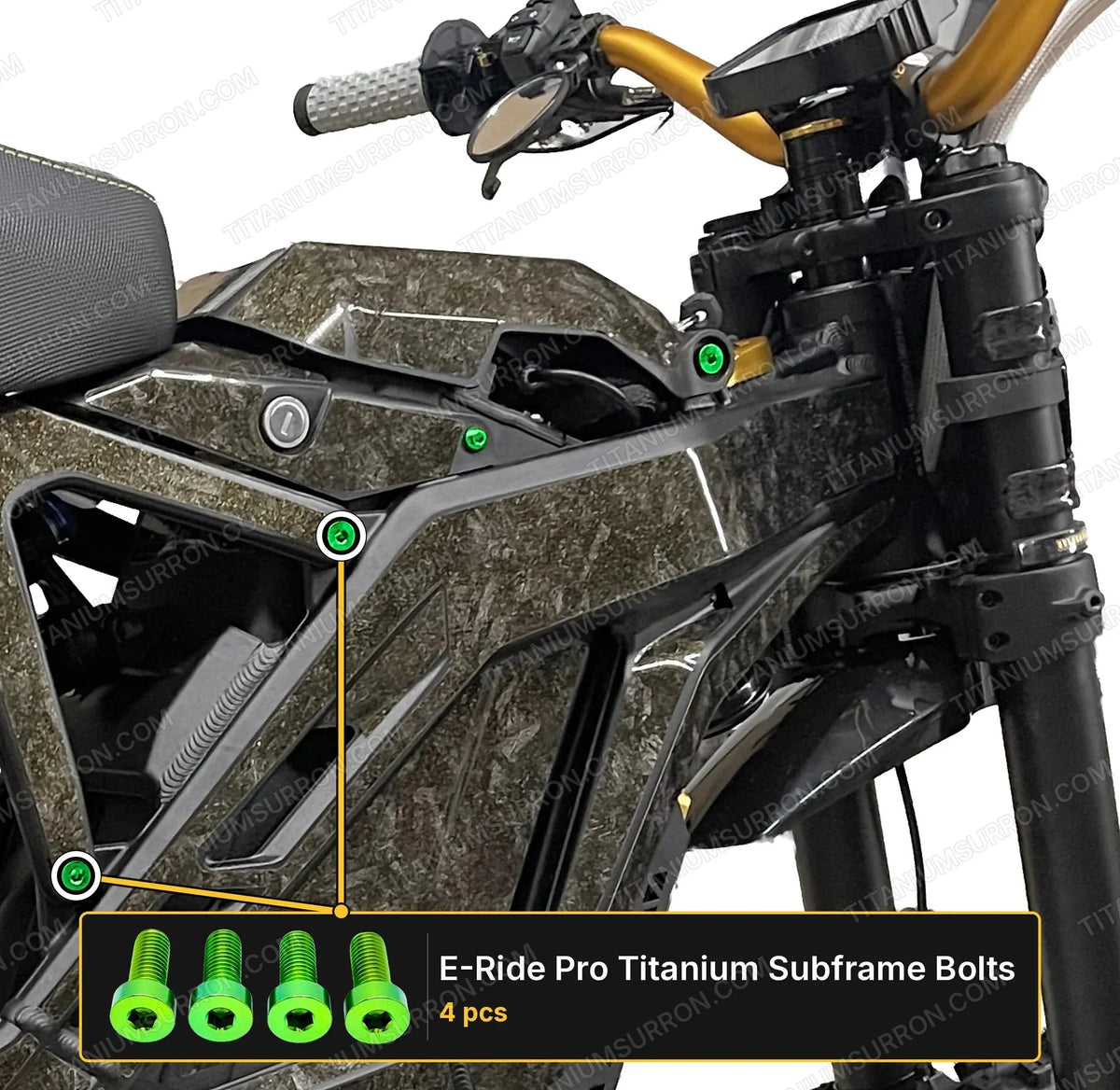Titanium Seat Subframe Bolts | E-Moto Rear Subframe Hardware