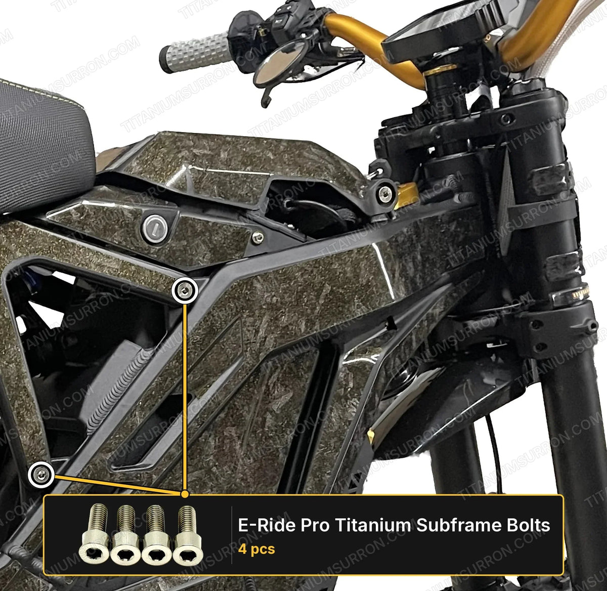 Titanium Seat Subframe Bolts | E-Moto Rear Subframe Hardware