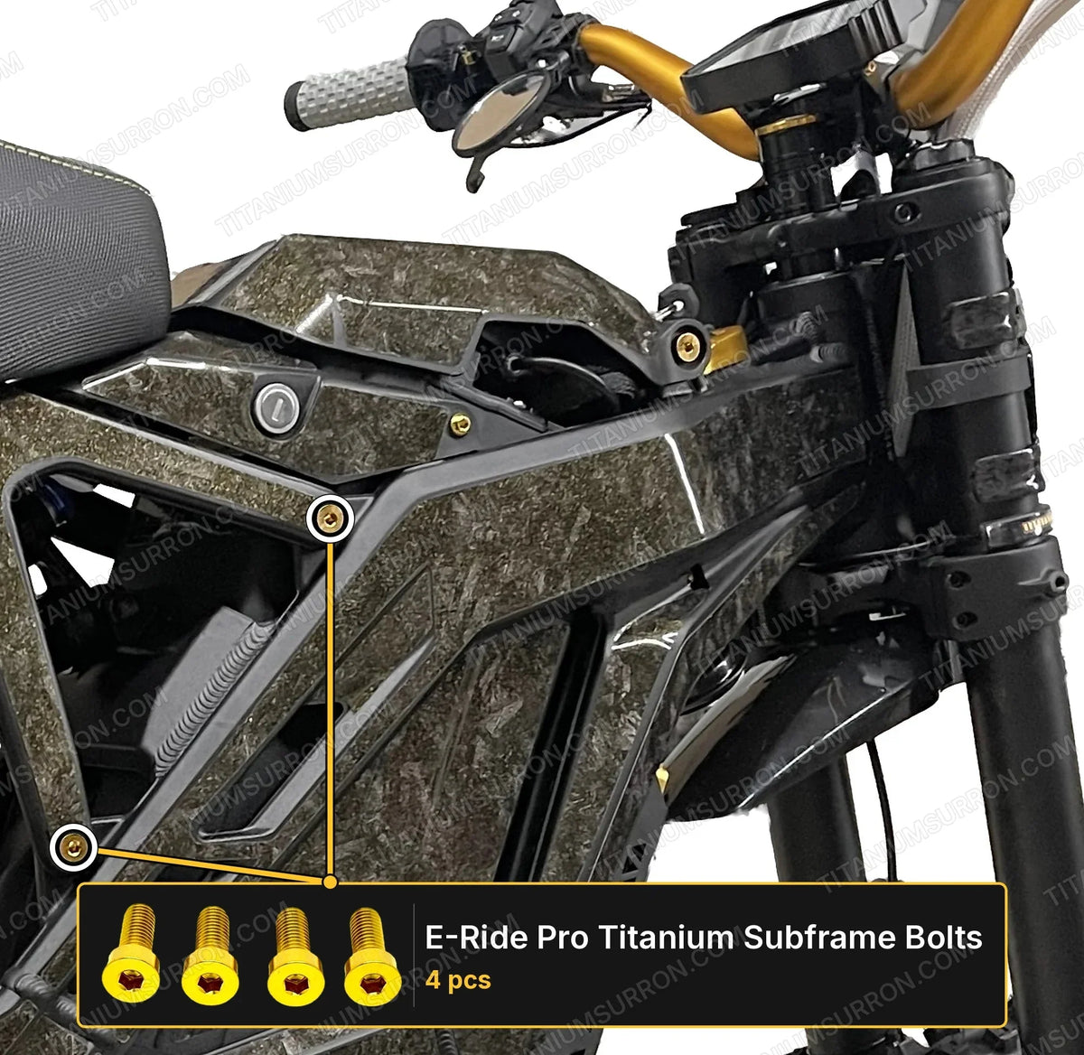 Titanium Seat Subframe Bolts | E-Moto Rear Subframe Hardware