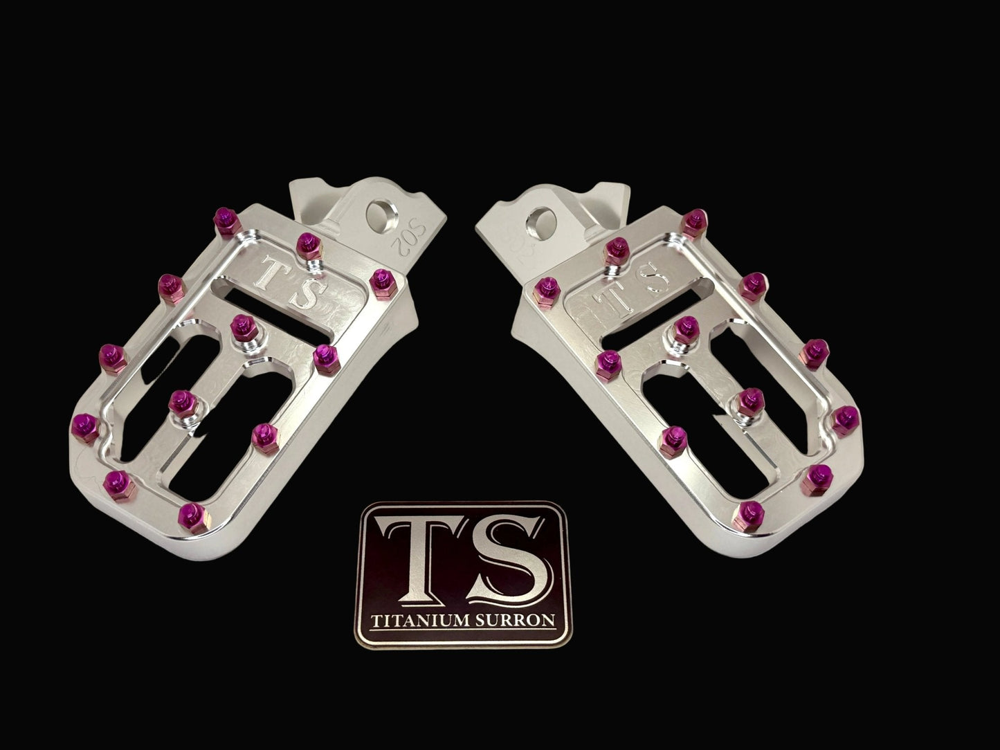 Titanium Surron Custom Foot Pegs | Surron-Style Light E-Moto