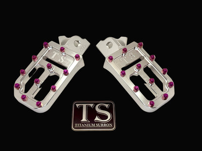 Titanium Surron Custom Foot Pegs | Surron-Style Light E-Moto