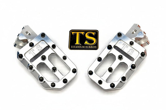 Titanium Surron Custom Foot Pegs | Surron-Style Light E-Moto